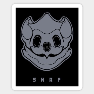 Common snapping turtle skull. Design for reptile lovers Sticker